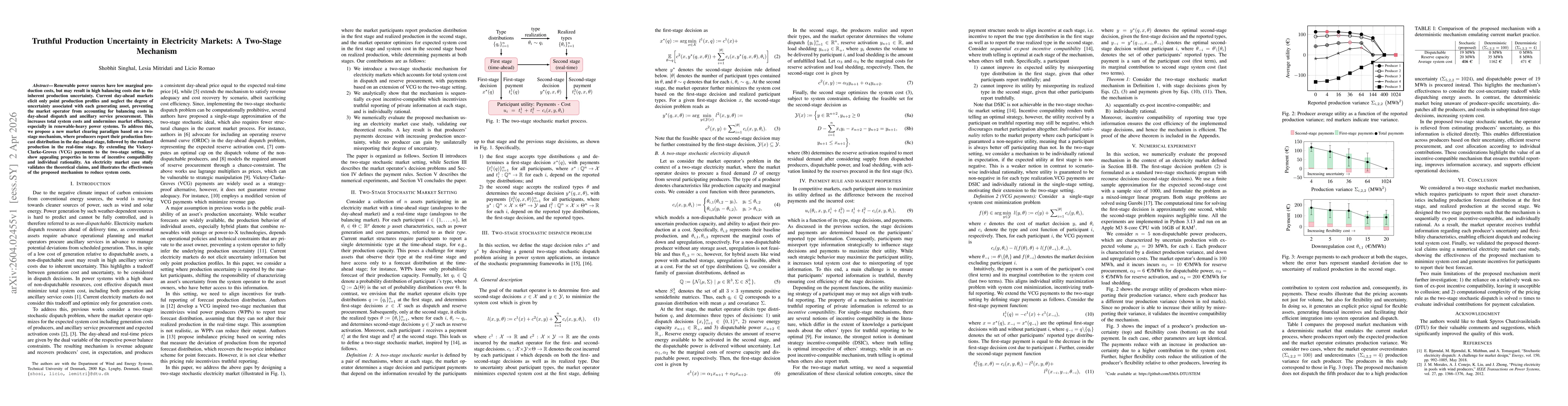 Thumbnail for Truthful Production Uncertainty in Electricity Markets: A Two-Stage Mechanism