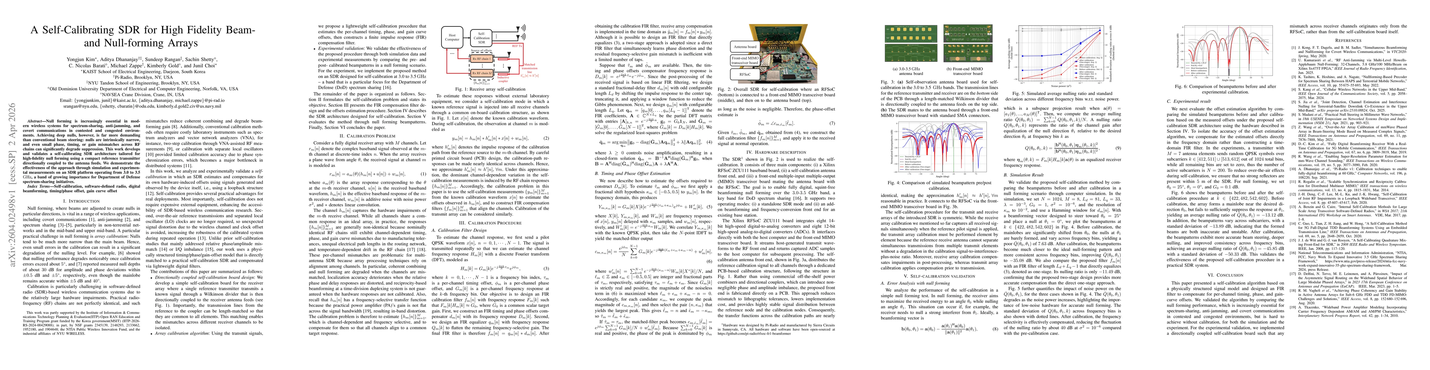 Thumbnail for A Self-Calibrating SDR for High Fidelity Beam- and Null-forming Arrays