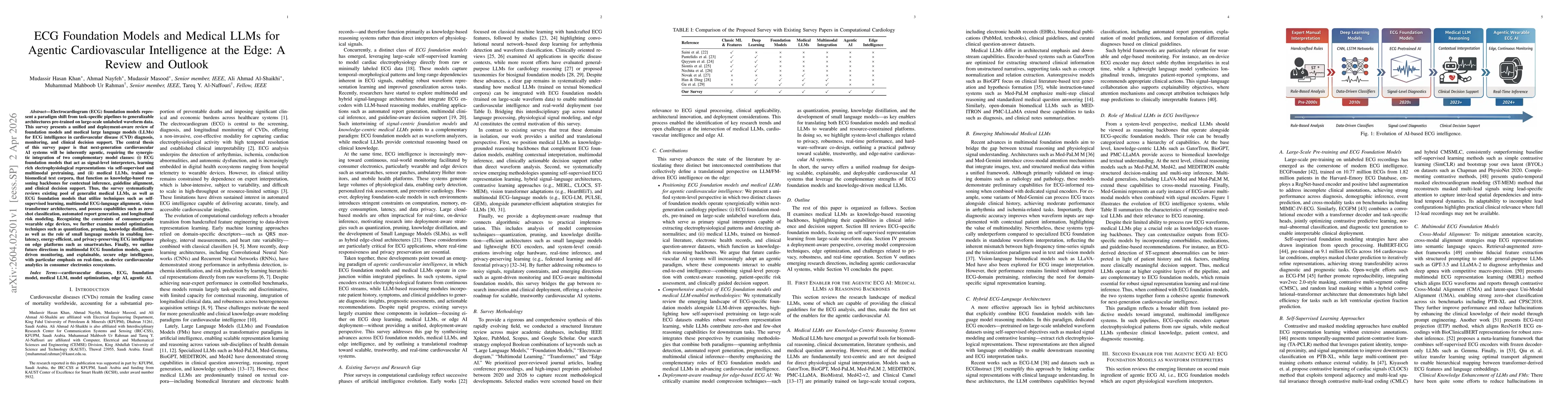 Thumbnail for ECG Foundation Models and Medical LLMs for Agentic Cardiovascular Intelligence at the Edge: A Review and Outlook
