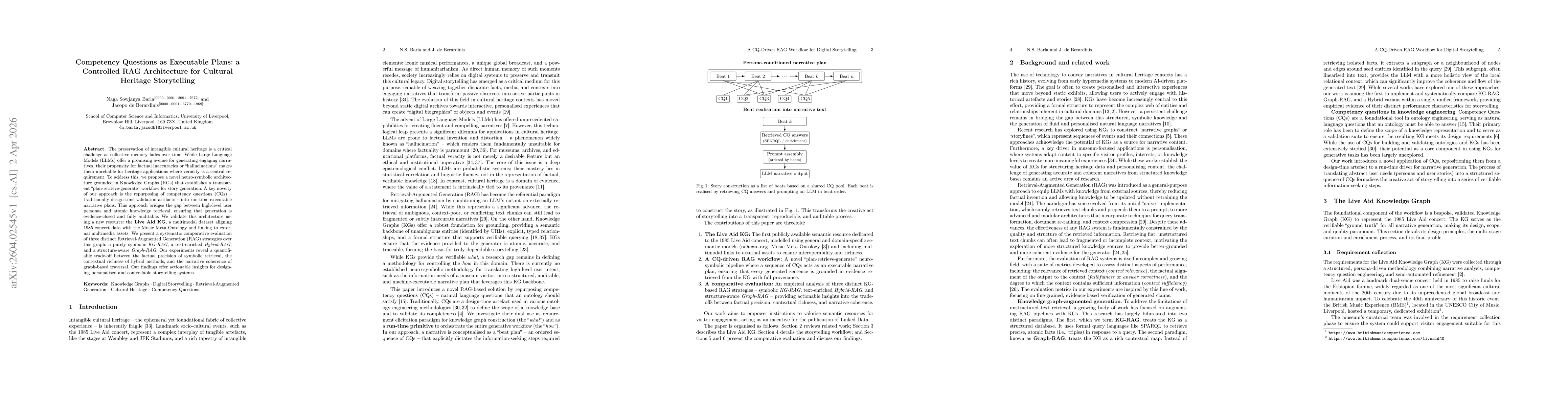 Thumbnail for Competency Questions as Executable Plans: a Controlled RAG Architecture for Cultural Heritage Storytelling