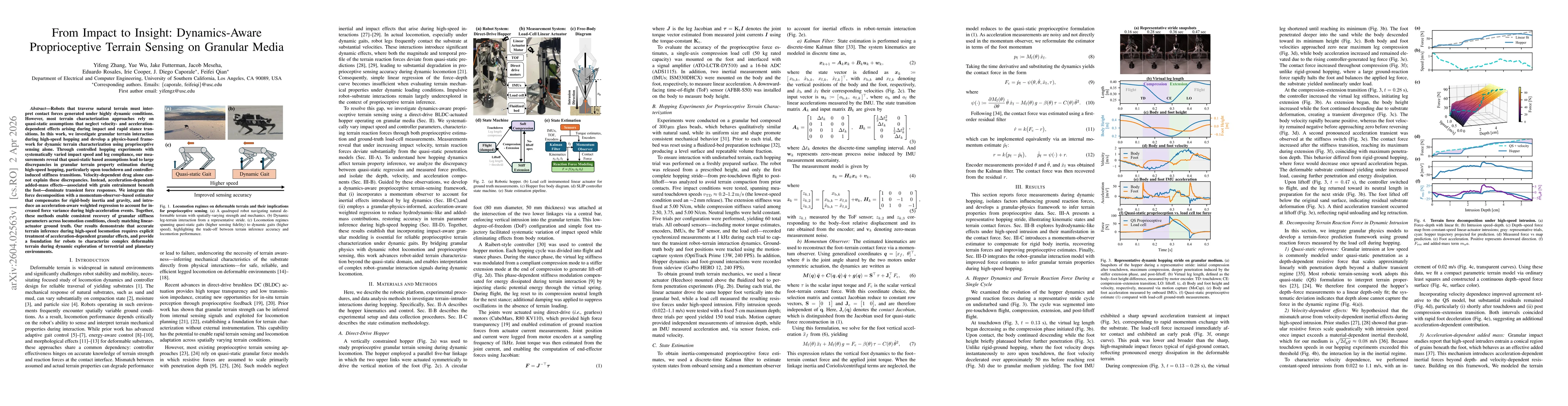 Thumbnail for From Impact to Insight: Dynamics-Aware Proprioceptive Terrain Sensing on Granular Media