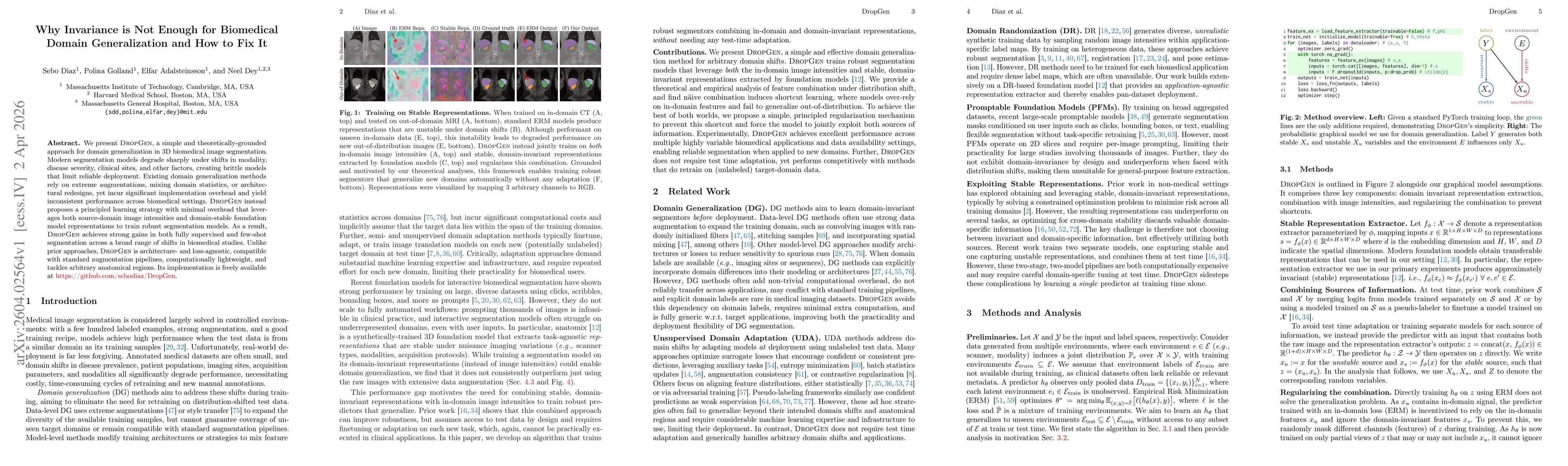 Thumbnail for Why Invariance is Not Enough for Biomedical Domain Generalization and How to Fix It