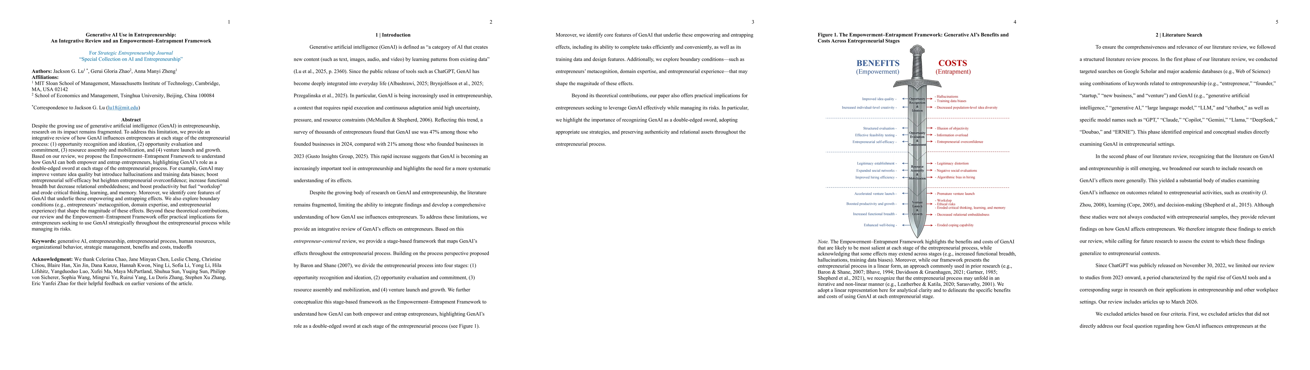 Thumbnail for Generative AI Use in Entrepreneurship: An Integrative Review and an Empowerment-Entrapment Framework