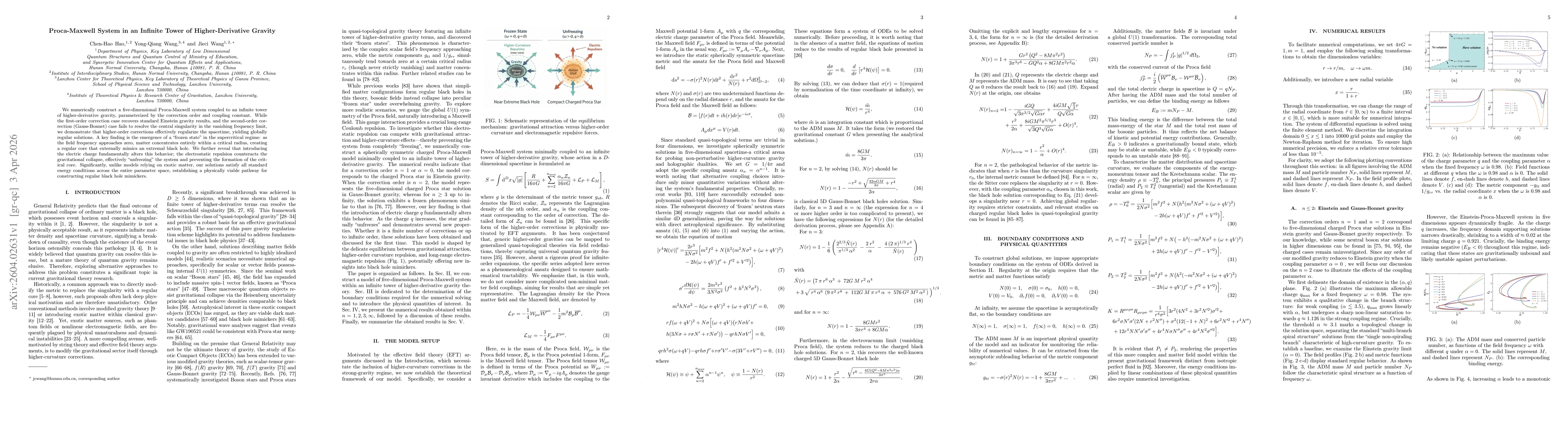 Thumbnail for Proca-Maxwell System in an Infinite Tower of Higher-Derivative Gravity