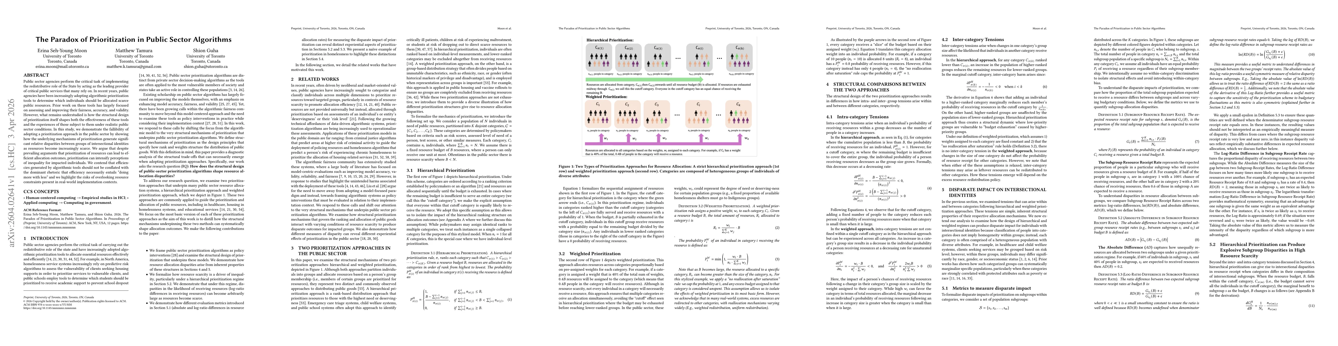 Thumbnail for The Paradox of Prioritization in Public Sector Algorithms