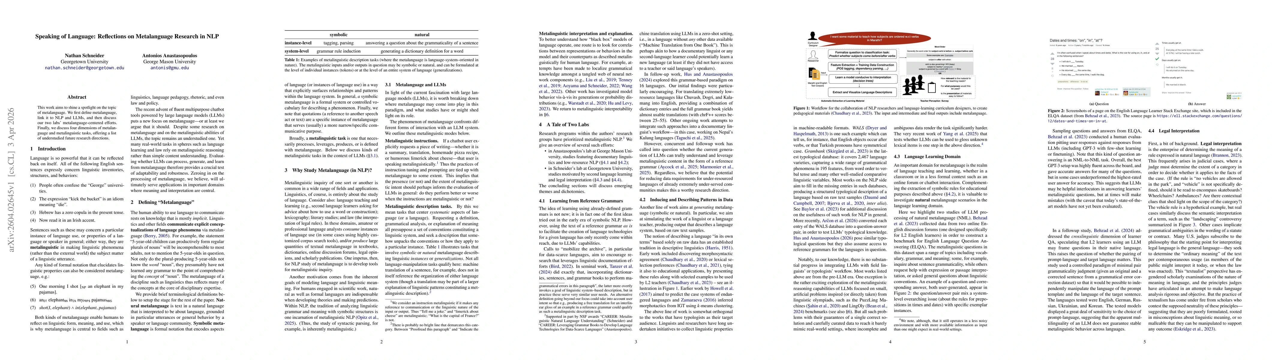Thumbnail for Speaking of Language: Reflections on Metalanguage Research in NLP