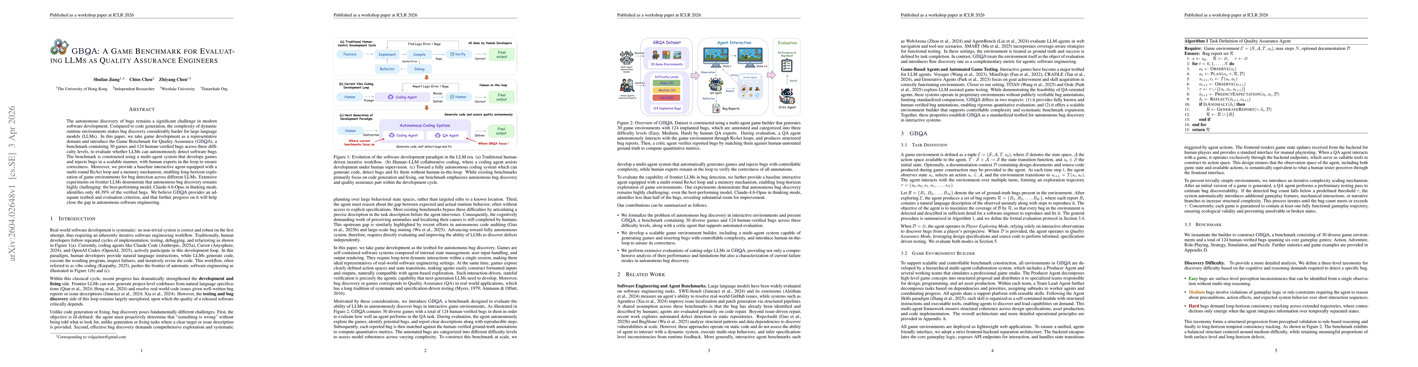 Thumbnail for GBQA: A Game Benchmark for Evaluating LLMs as Quality Assurance Engineers