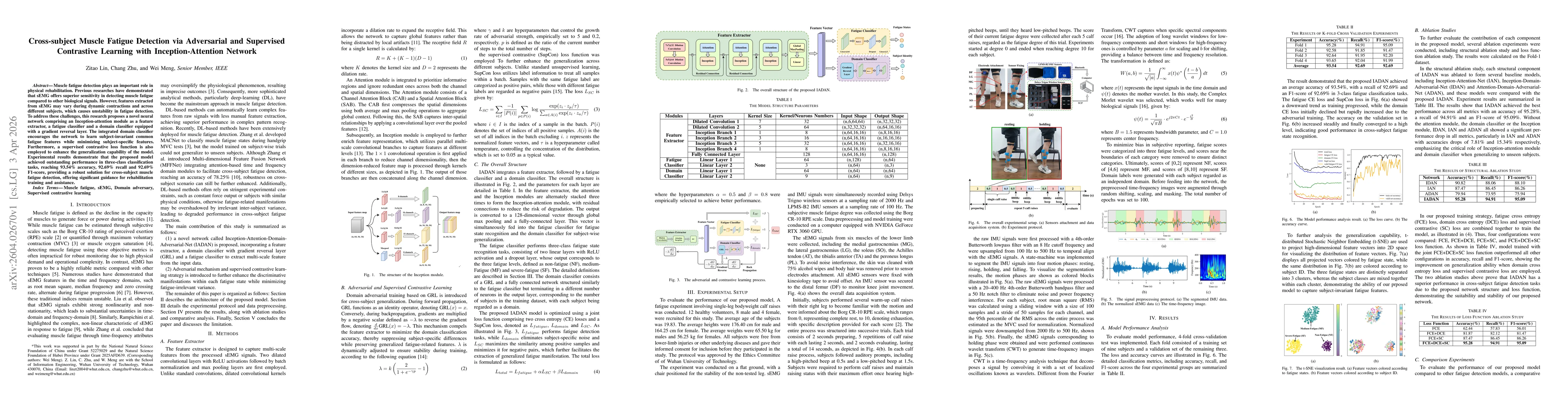 Thumbnail for Cross-subject Muscle Fatigue Detection via Adversarial and Supervised Contrastive Learning with Inception-Attention Network
