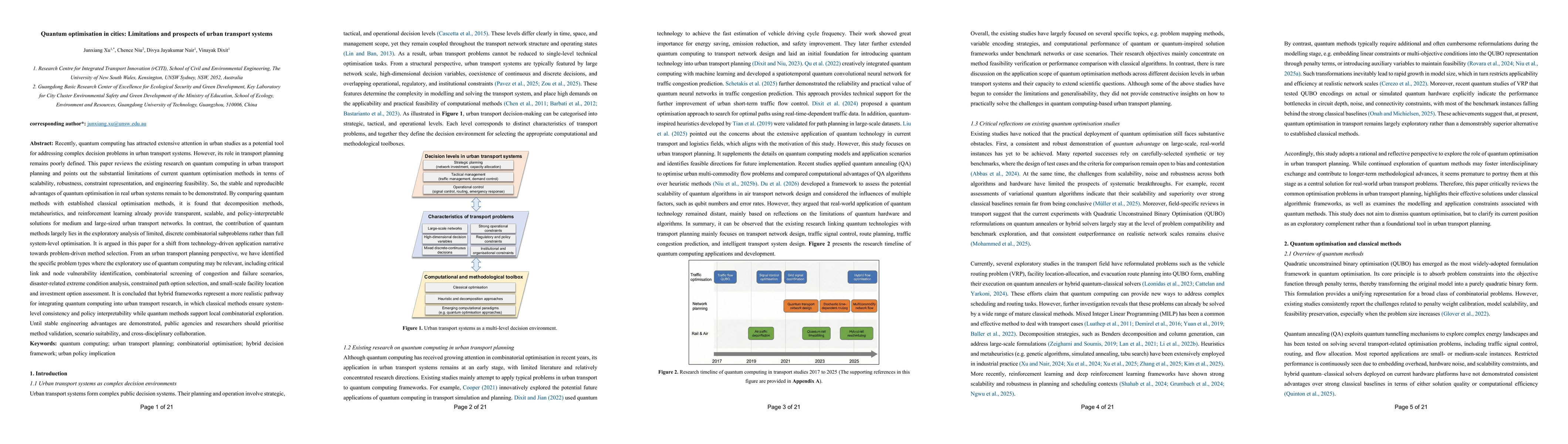 Thumbnail for Quantum optimisation in cities: Limitations and prospects of urban transport systems