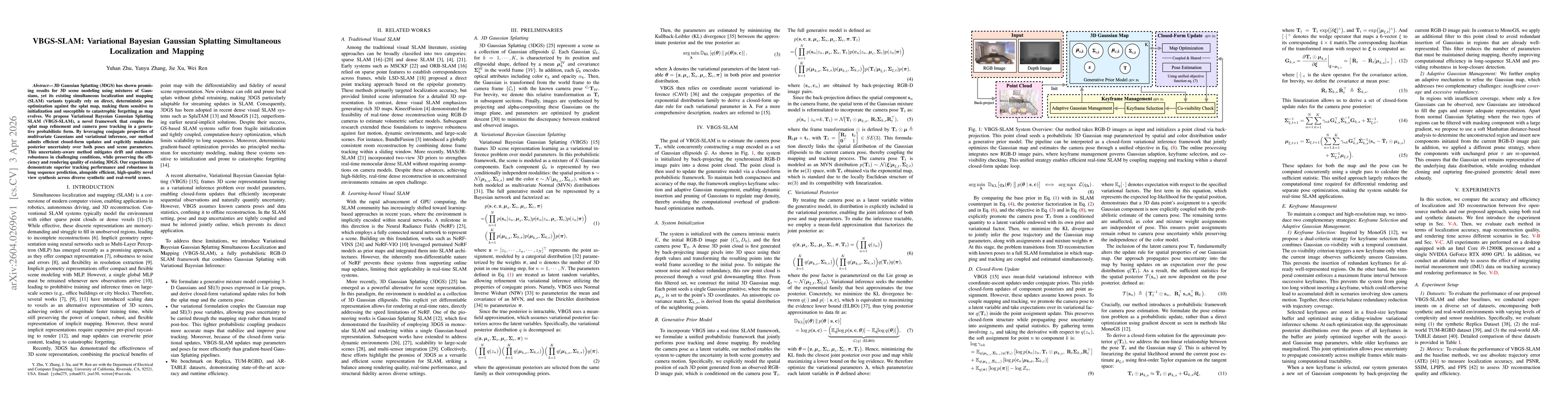 Thumbnail for VBGS-SLAM: Variational Bayesian Gaussian Splatting Simultaneous Localization and Mapping