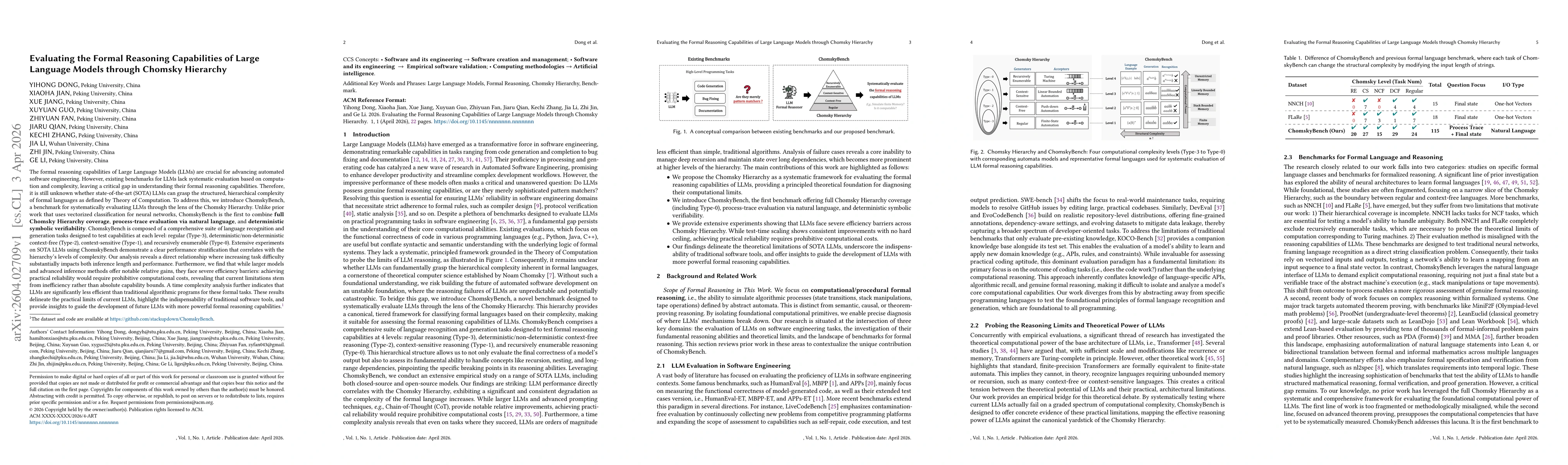 Thumbnail for Evaluating the Formal Reasoning Capabilities of Large Language Models through Chomsky Hierarchy