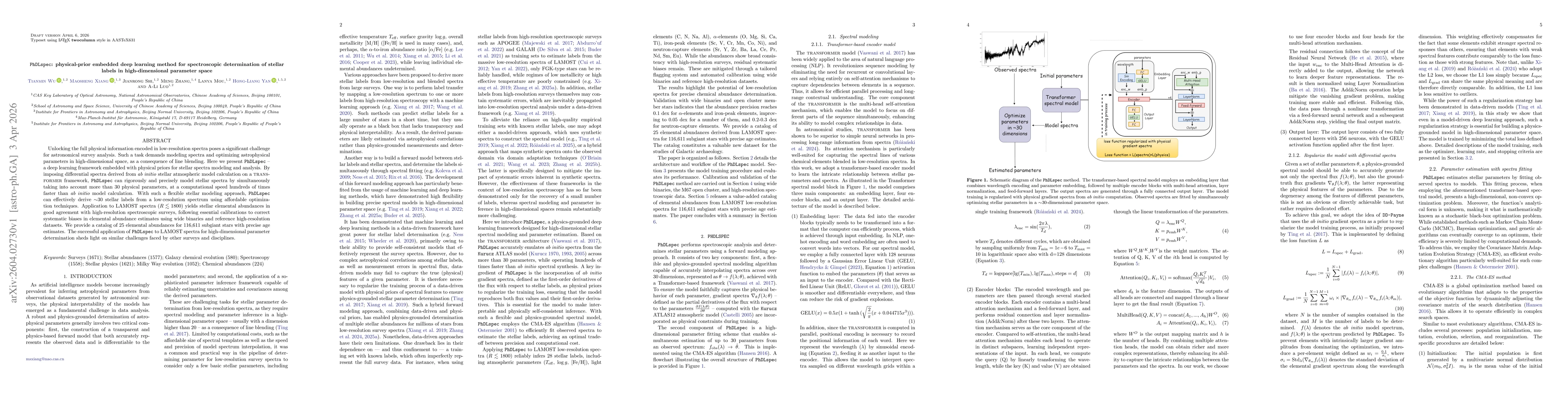 Thumbnail for PhDLspec: physical-prior embedded deep learning method for spectroscopic determination of stellar labels in high-dimensional parameter space