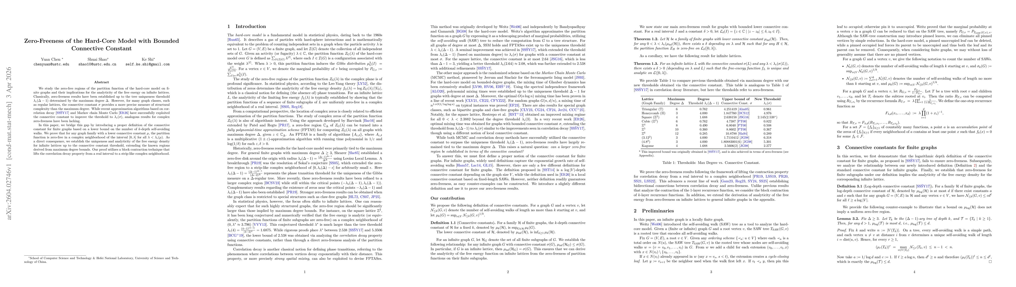 Thumbnail for Zero-Freeness of the Hard-Core Model with Bounded Connective Constant