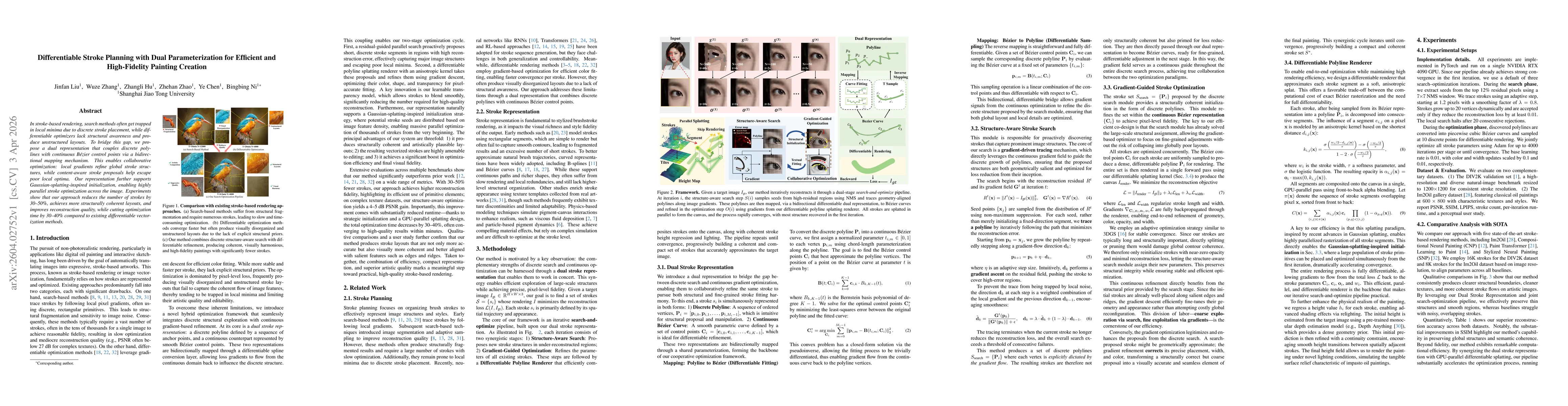 Thumbnail for Differentiable Stroke Planning with Dual Parameterization for Efficient and High-Fidelity Painting Creation