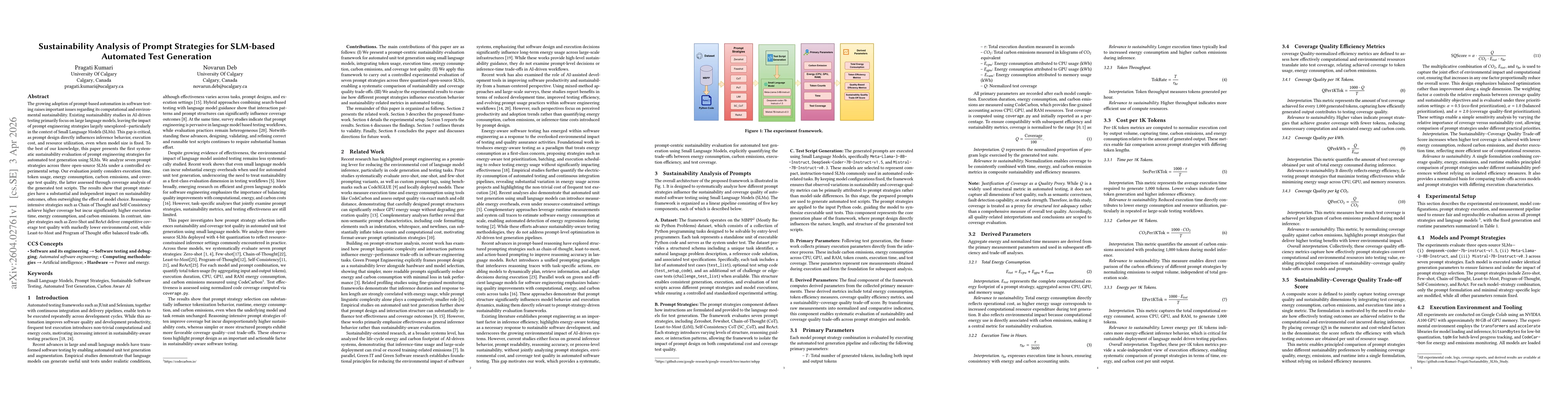 Thumbnail for Sustainability Analysis of Prompt Strategies for SLM-based Automated Test Generation