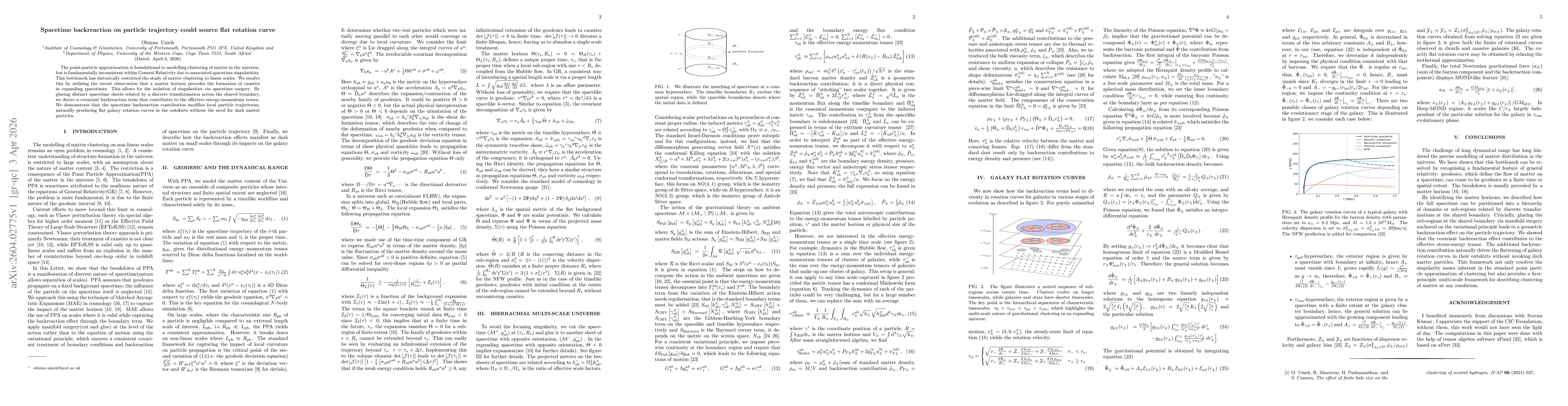 Thumbnail for Spacetime backreaction on particle trajectory could source flat rotation curve