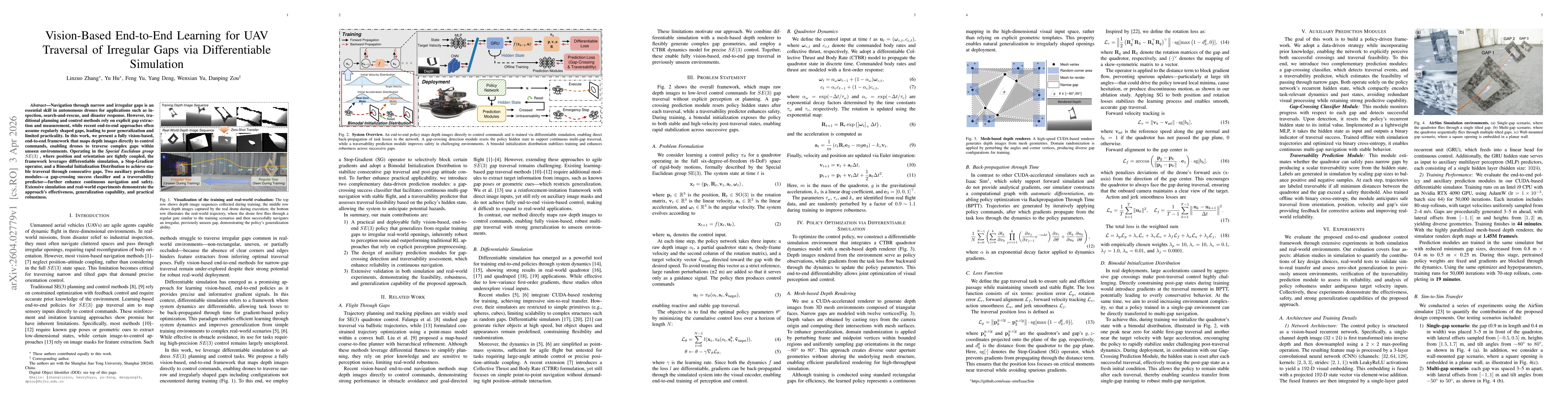 Thumbnail for Vision-Based End-to-End Learning for UAV Traversal of Irregular Gaps via Differentiable Simulation