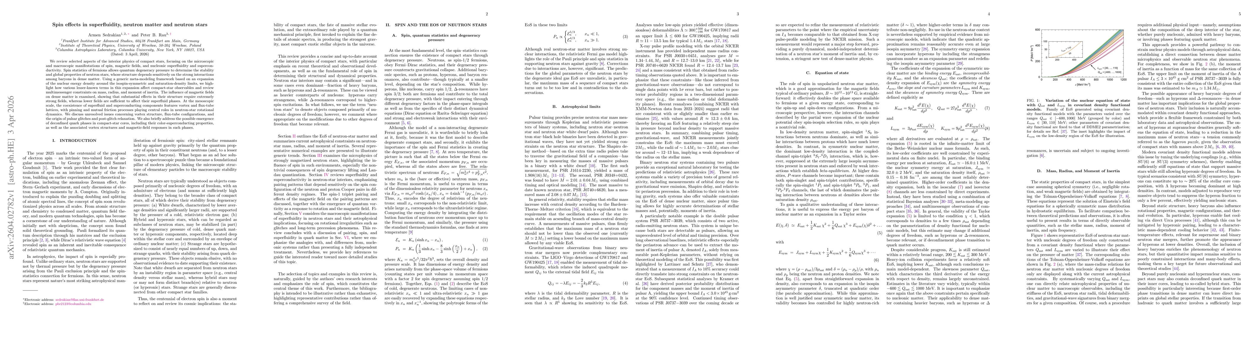 Thumbnail for Spin effects in superfluidity, neutron matter and neutron stars