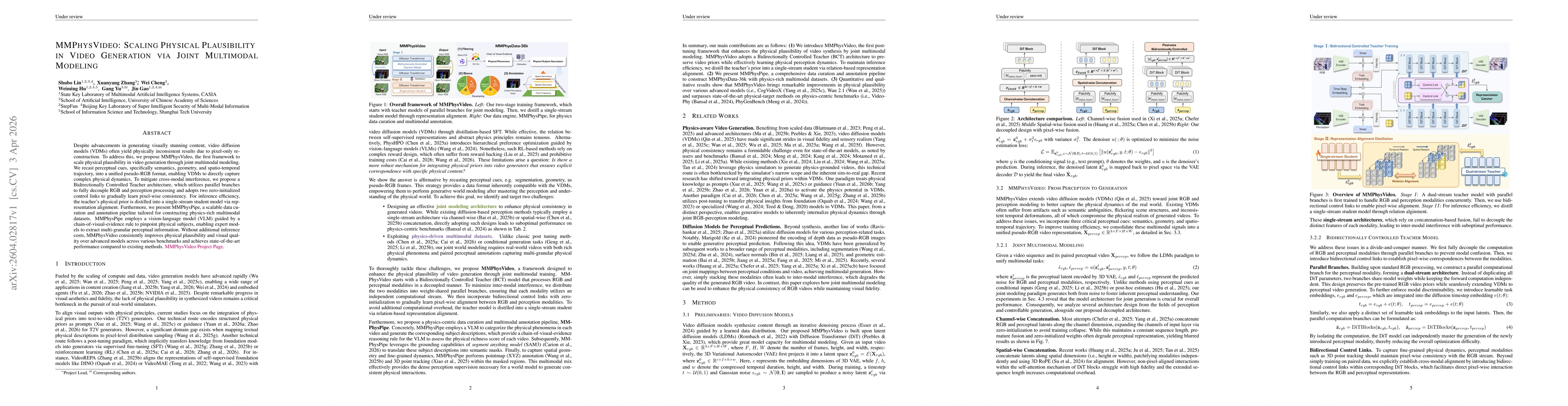 Thumbnail for MMPhysVideo: Scaling Physical Plausibility in Video Generation via Joint Multimodal Modeling