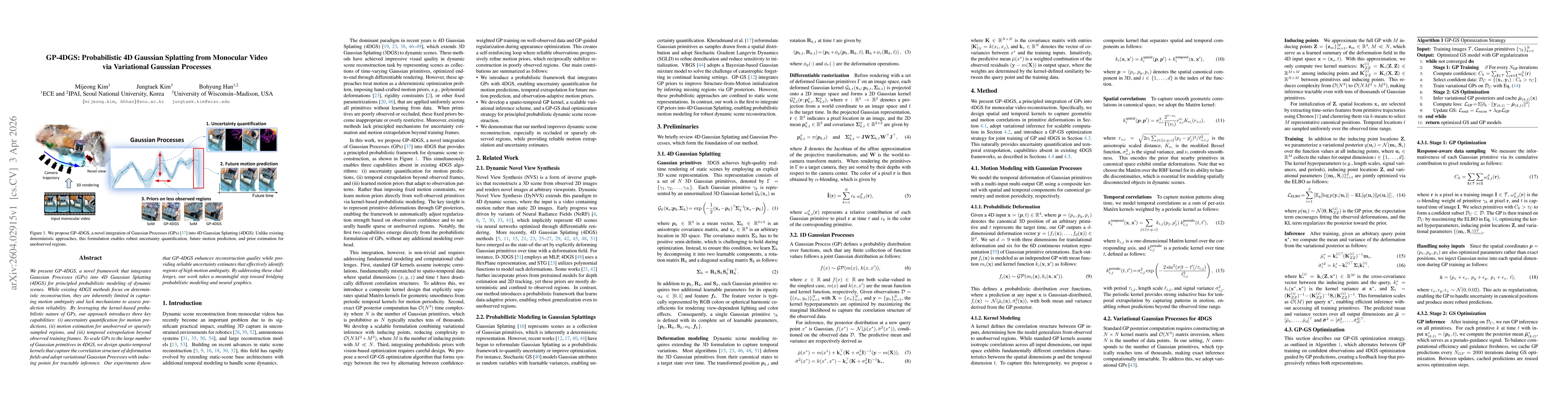 Thumbnail for GP-4DGS: Probabilistic 4D Gaussian Splatting from Monocular Video via Variational Gaussian Processes