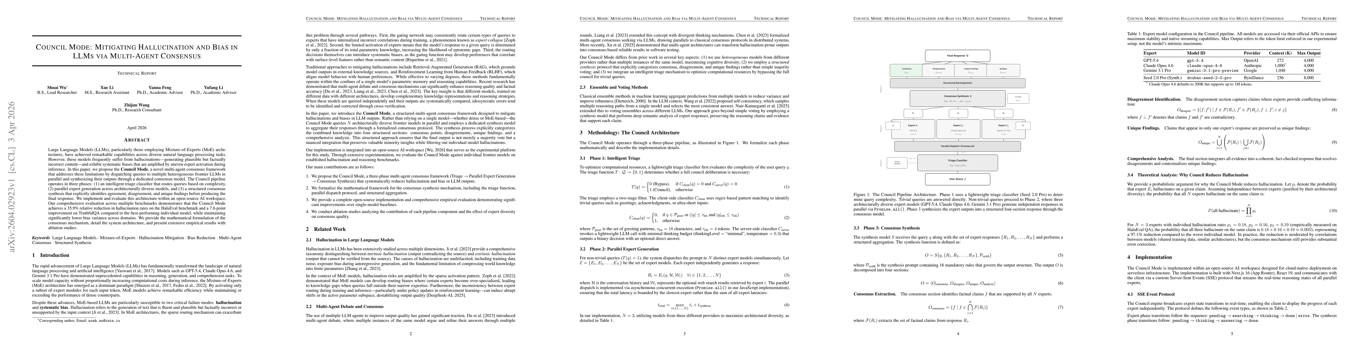 Thumbnail for Council Mode: Mitigating Hallucination and Bias in LLMs via Multi-Agent Consensus