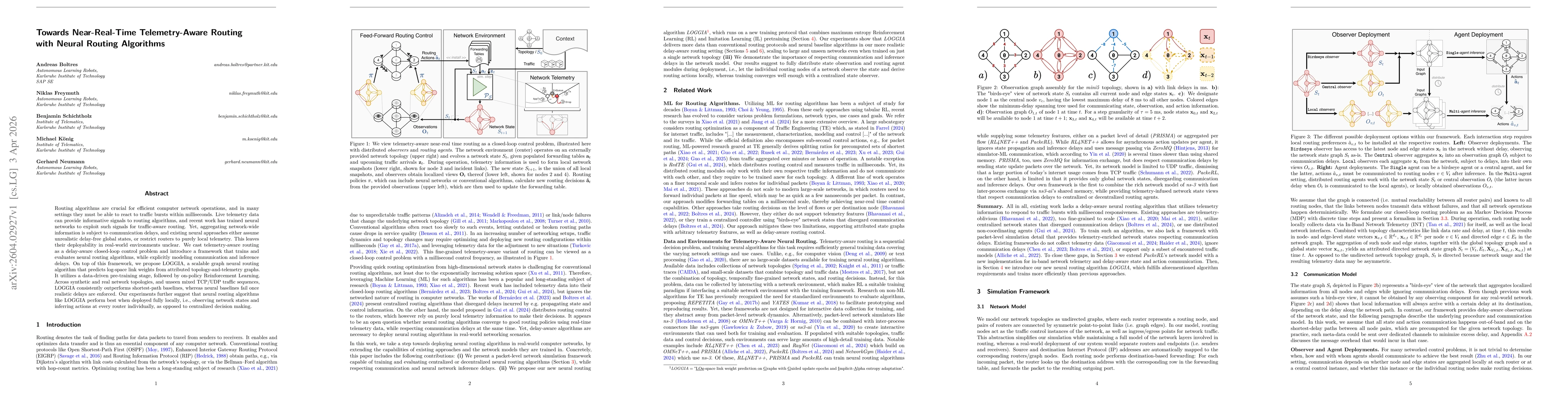 Thumbnail for Towards Near-Real-Time Telemetry-Aware Routing with Neural Routing Algorithms