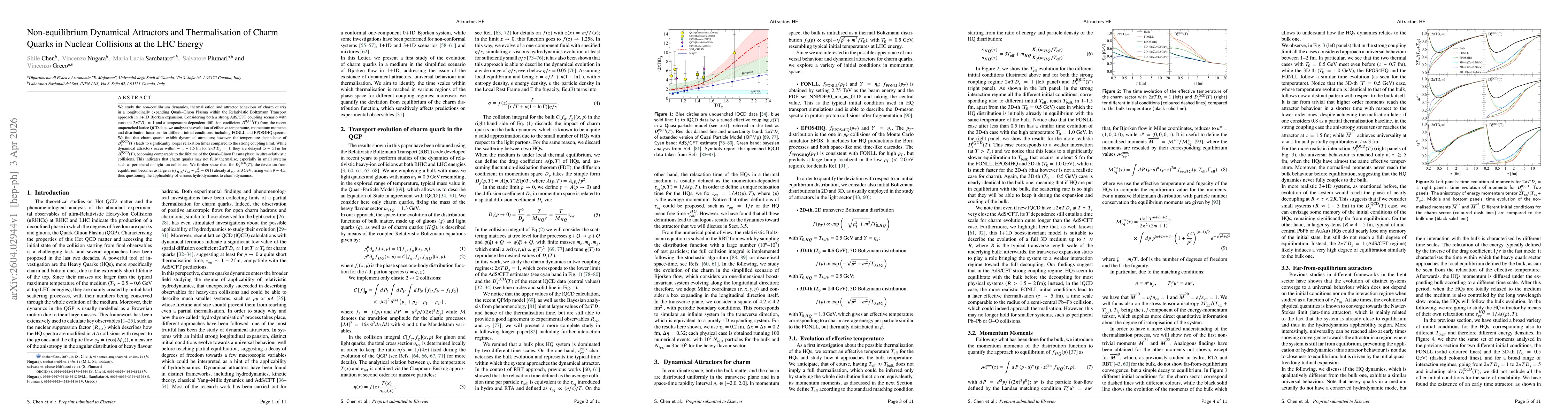 Thumbnail for Non-equilibrium Dynamical Attractors and Thermalisation of Charm Quarks in Nuclear Collisions at the LHC Energy