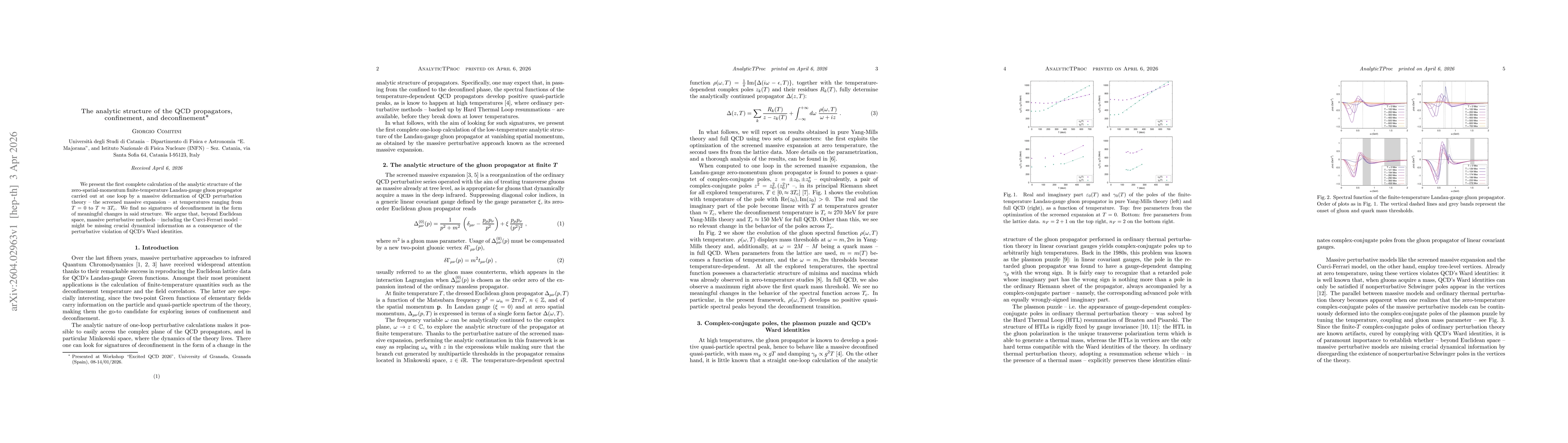 Thumbnail for The analytic structure of the QCD propagators, confinement, and deconfinement