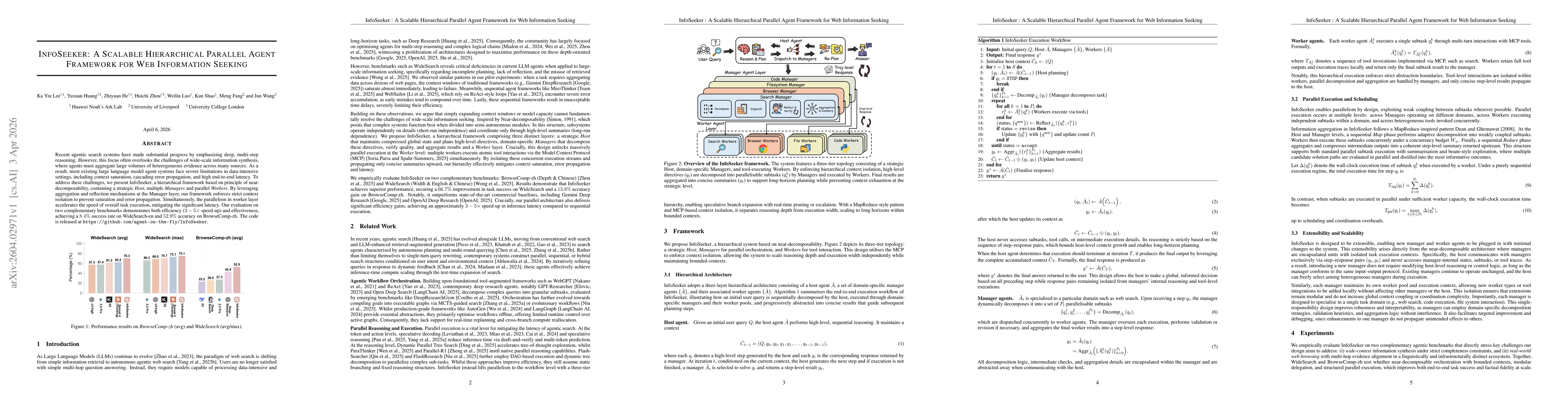 Thumbnail for InfoSeeker: A Scalable Hierarchical Parallel Agent Framework for Web Information Seeking
