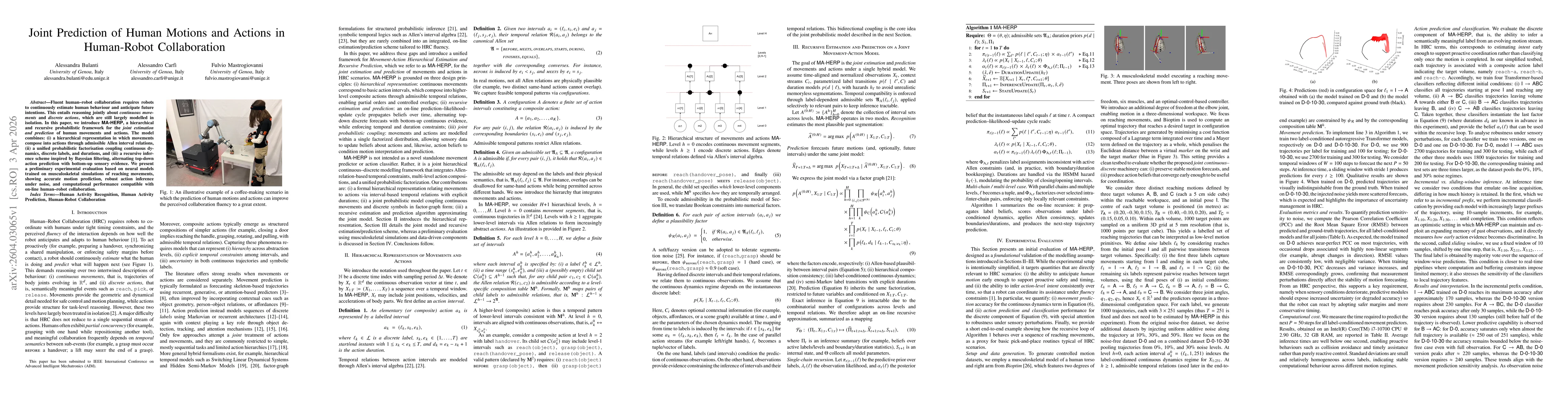 Thumbnail for Joint Prediction of Human Motions and Actions in Human-Robot Collaboration