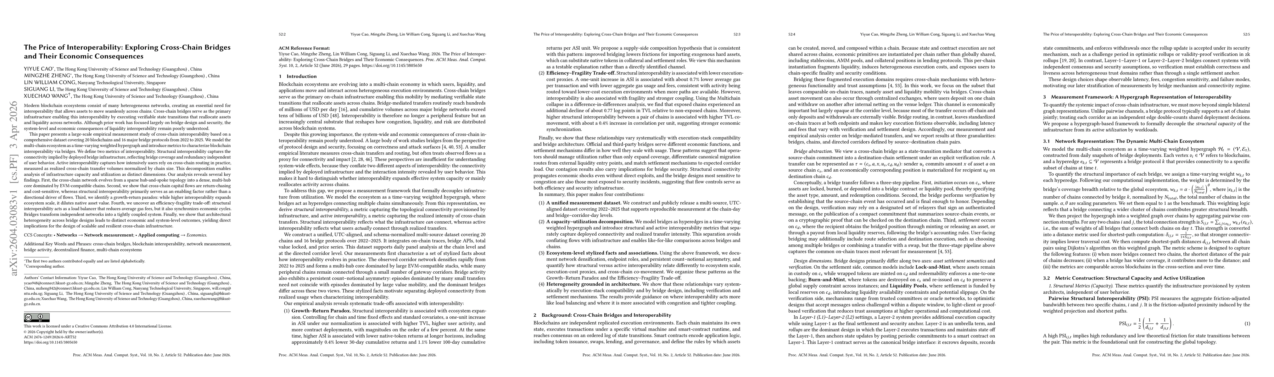 The Price of Interoperability: Exploring Cross-Chain Bridges and Their ...