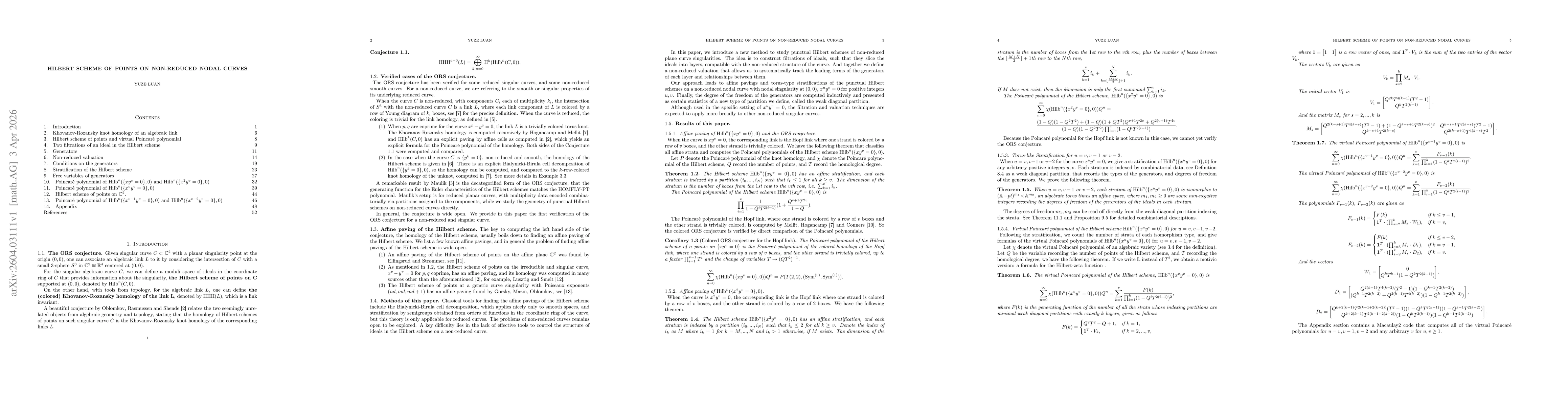 Thumbnail for Hilbert scheme of points on non-reduced nodal curves