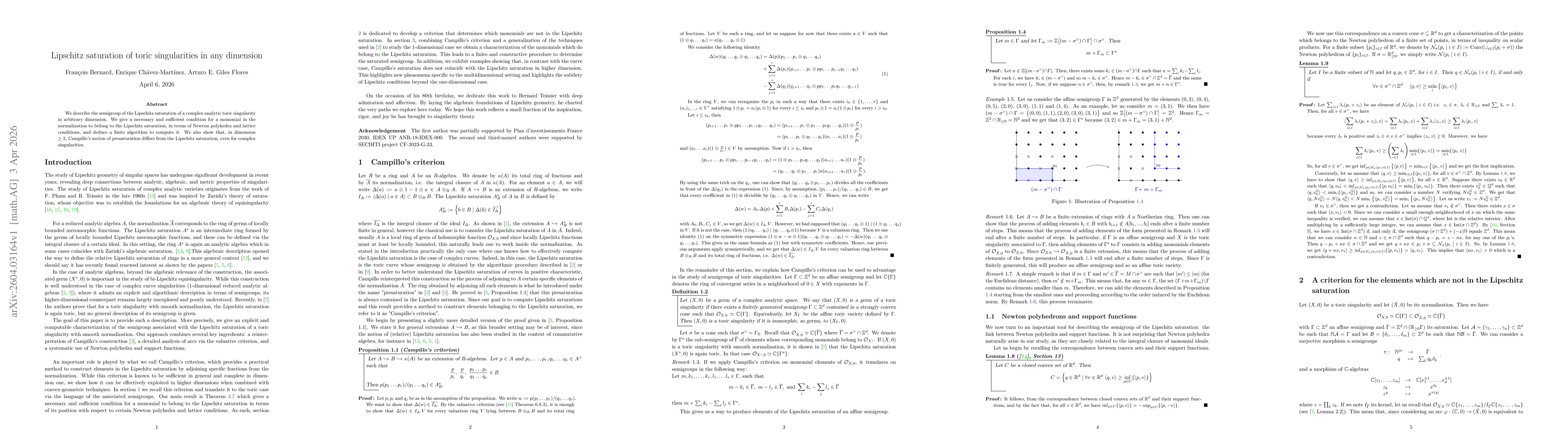 Thumbnail for Lipschitz saturation of toric singularities in any dimension