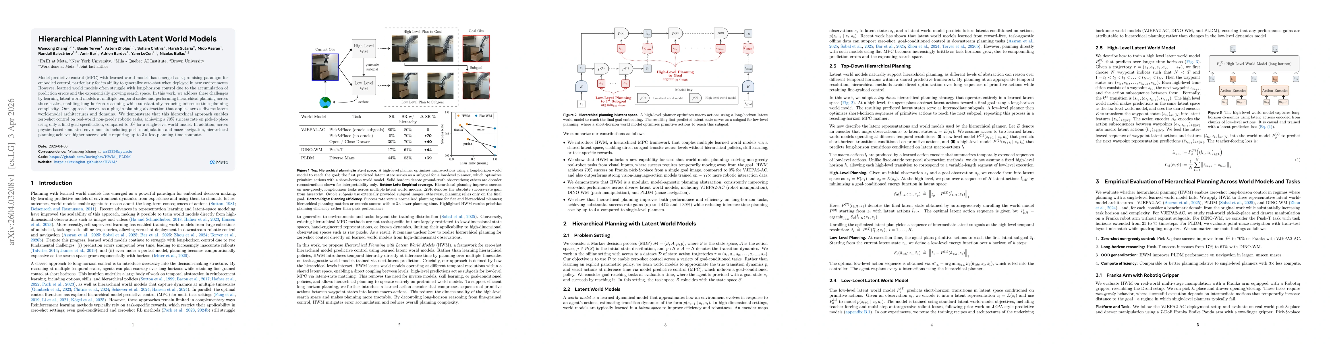 Thumbnail for Hierarchical Planning with Latent World Models