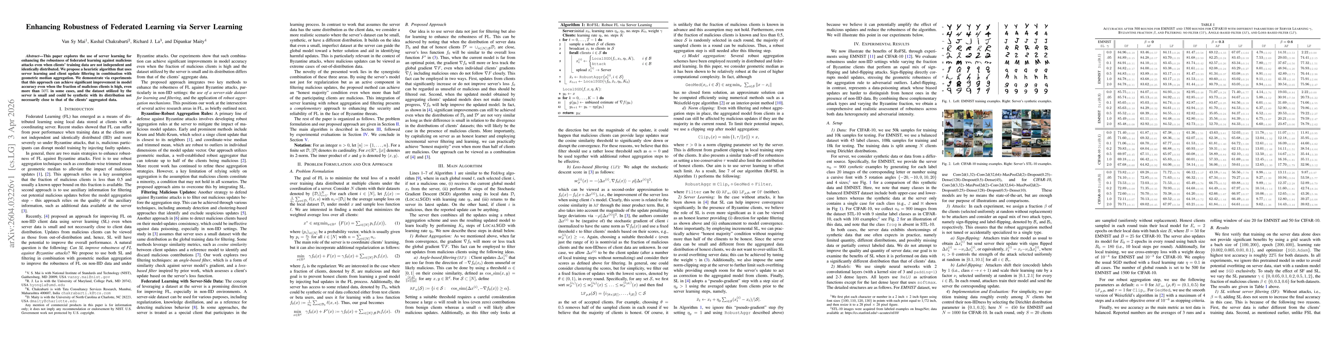 Thumbnail for Enhancing Robustness of Federated Learning via Server Learning