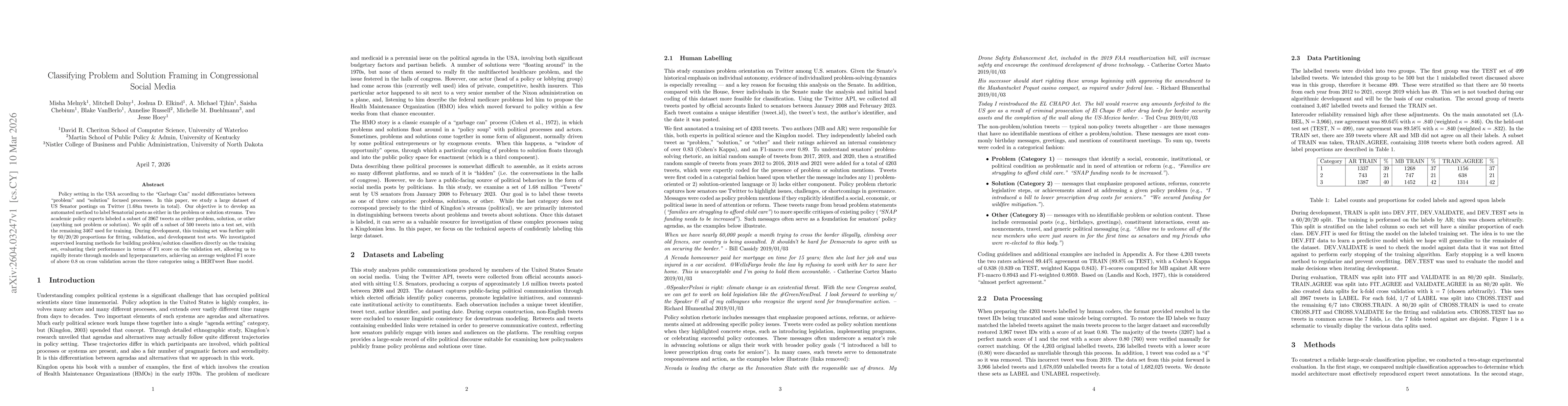 Thumbnail for Classifying Problem and Solution Framing in Congressional Social Media