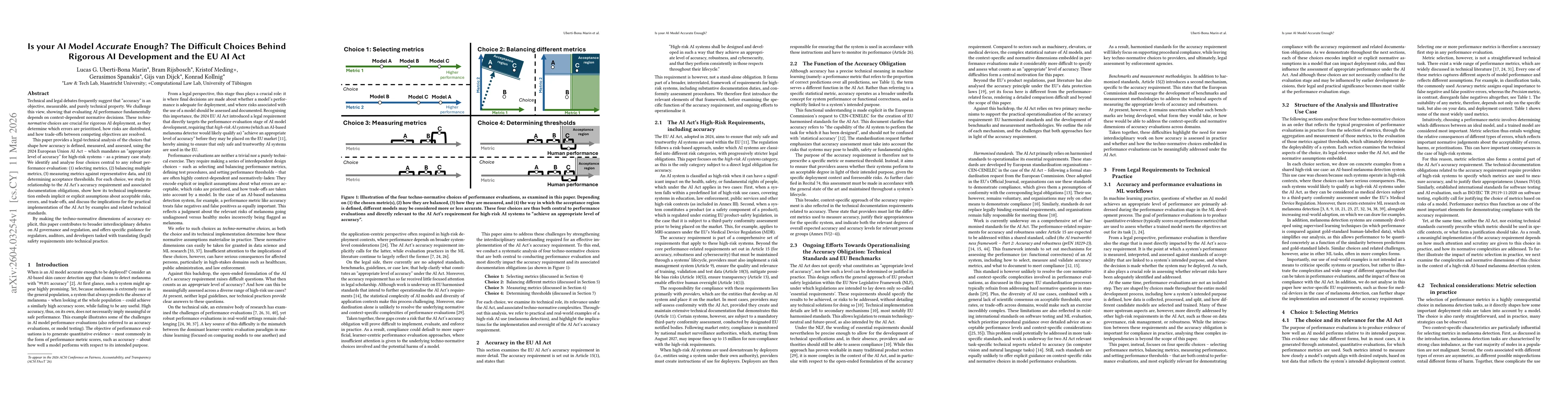 Thumbnail for Is your AI Model Accurate Enough? The Difficult Choices Behind Rigorous AI Development and the EU AI Act
