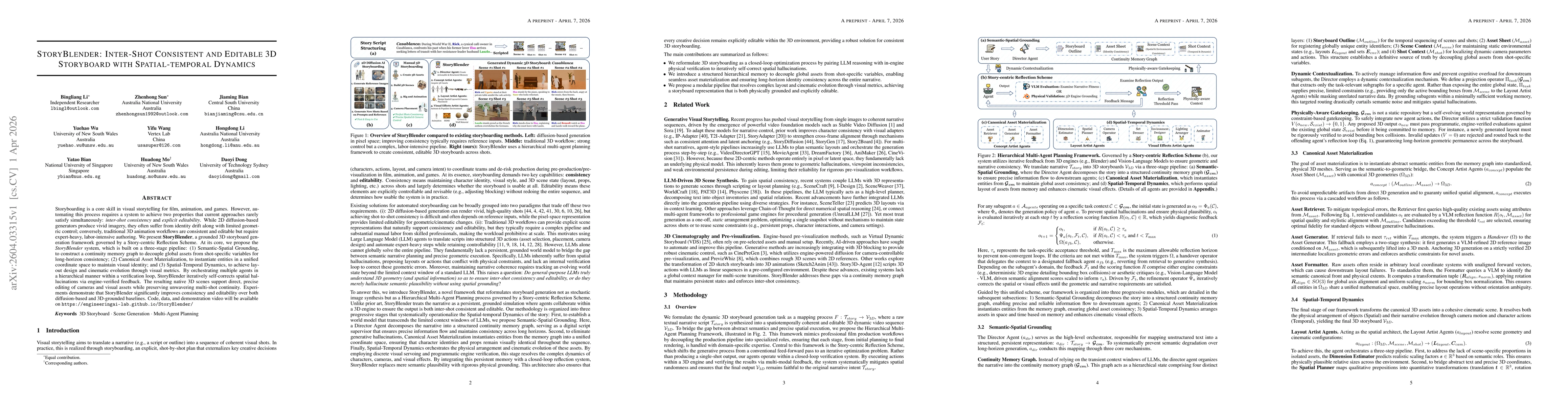 Thumbnail for StoryBlender: Inter-Shot Consistent and Editable 3D Storyboard with Spatial-temporal Dynamics