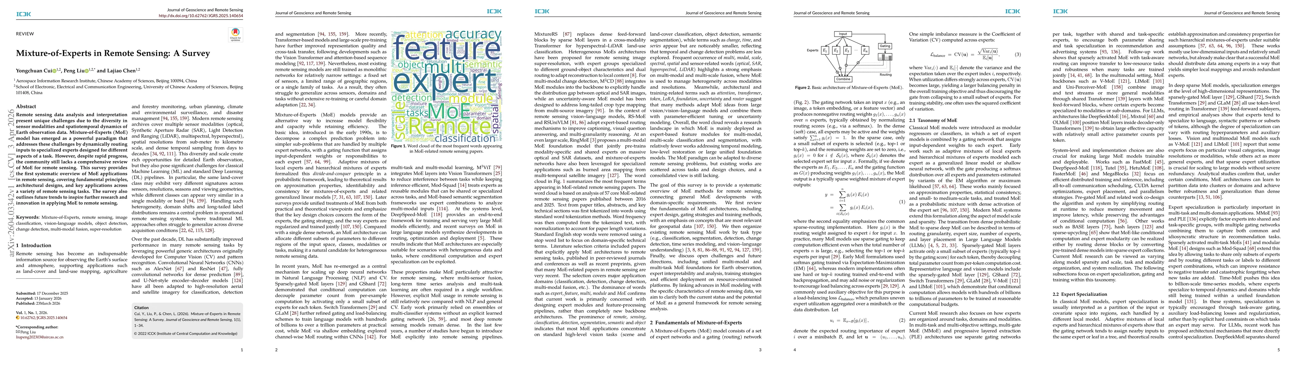 Thumbnail for Mixture-of-Experts in Remote Sensing: A Survey