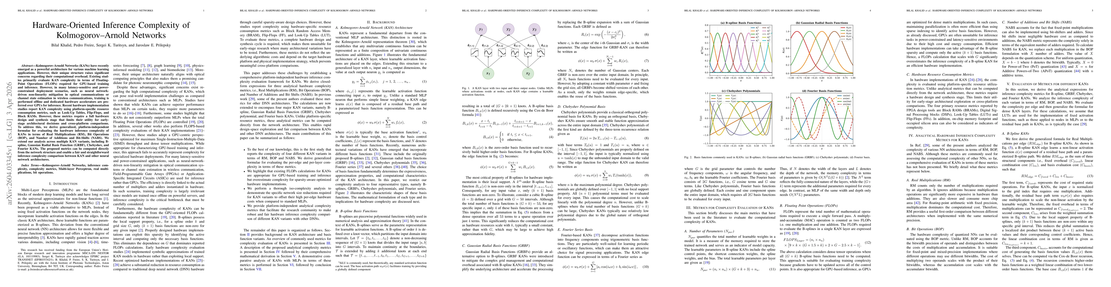 Thumbnail for Hardware-Oriented Inference Complexity of Kolmogorov-Arnold Networks