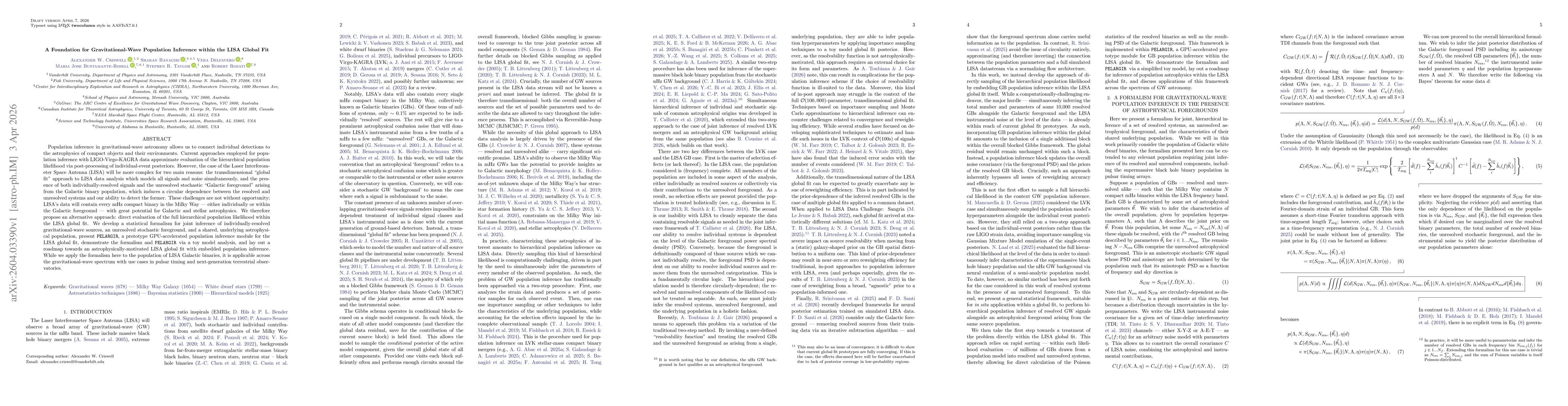Thumbnail for A Foundation for Gravitational-Wave Population Inference within the LISA Global Fit