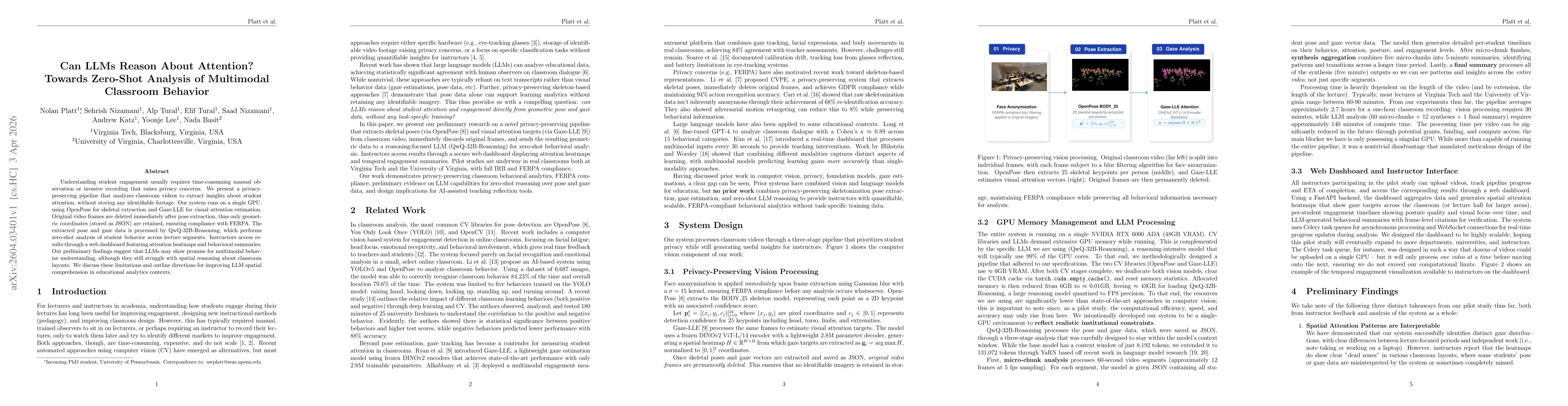 Thumbnail for Can LLMs Reason About Attention? Towards Zero-Shot Analysis of Multimodal Classroom Behavior