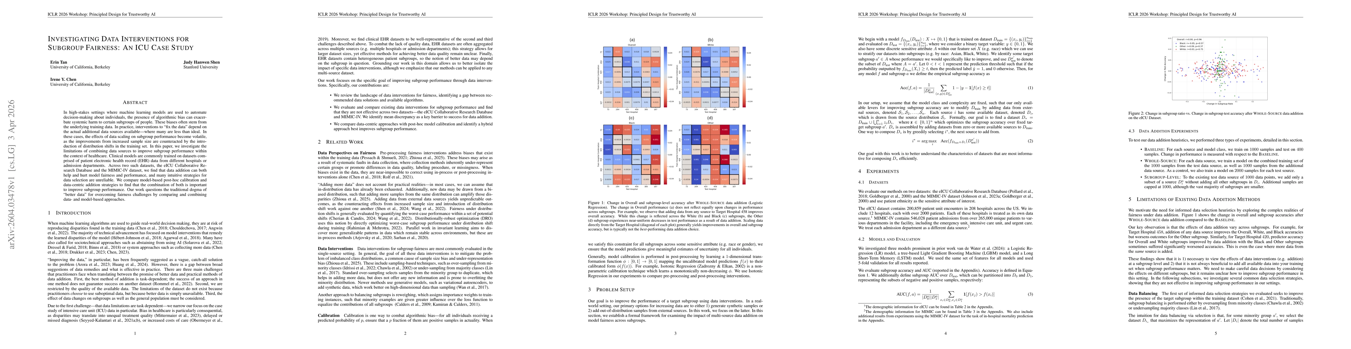Thumbnail for Investigating Data Interventions for Subgroup Fairness: An ICU Case Study