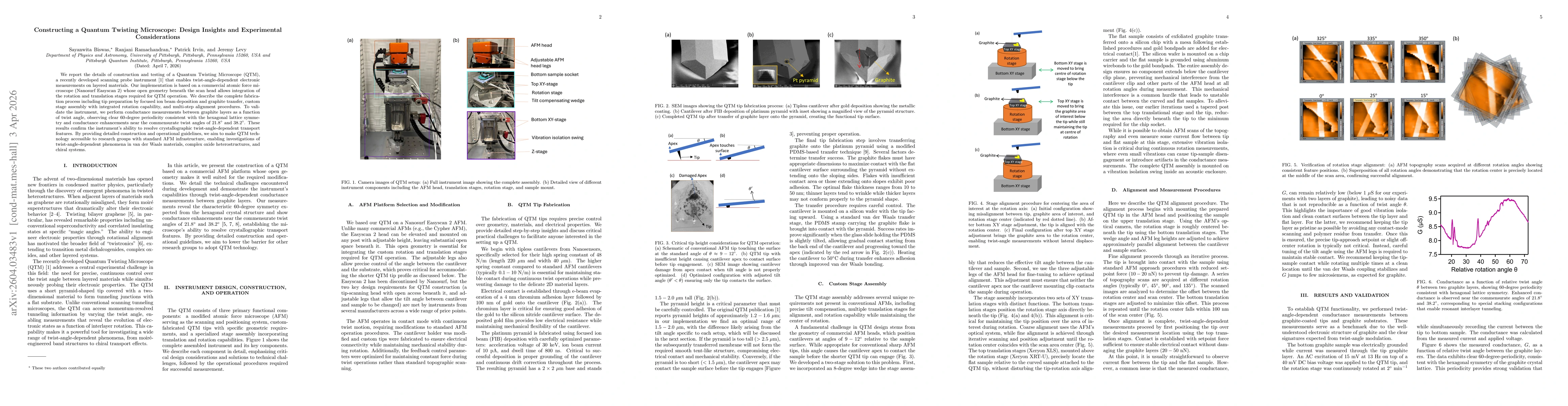 Thumbnail for Constructing a Quantum Twisting Microscope: Design Insights and Experimental Considerations
