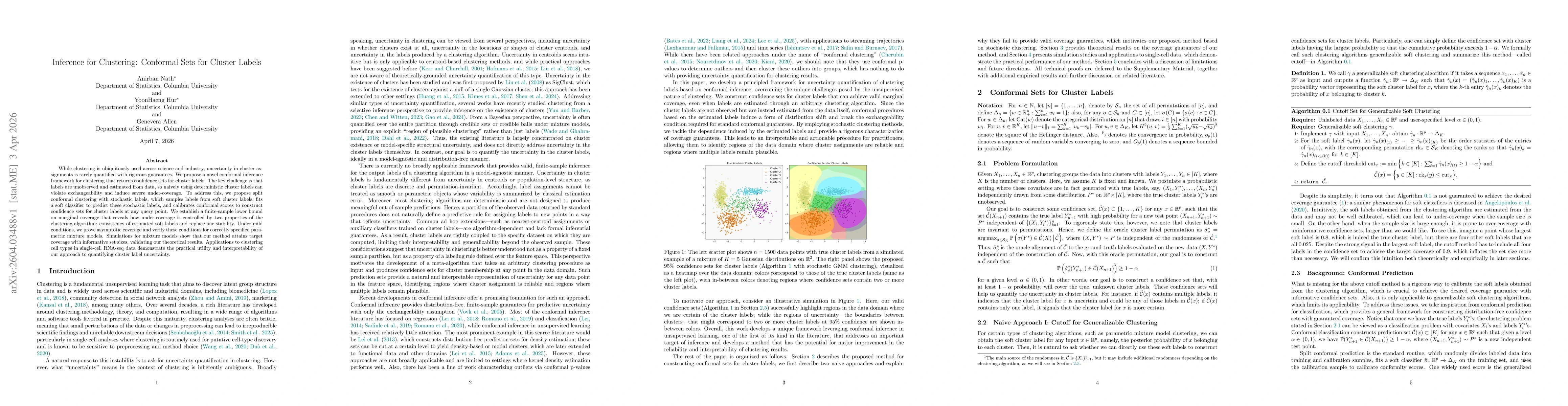 Thumbnail for Inference for Clustering: Conformal Sets for Cluster Labels