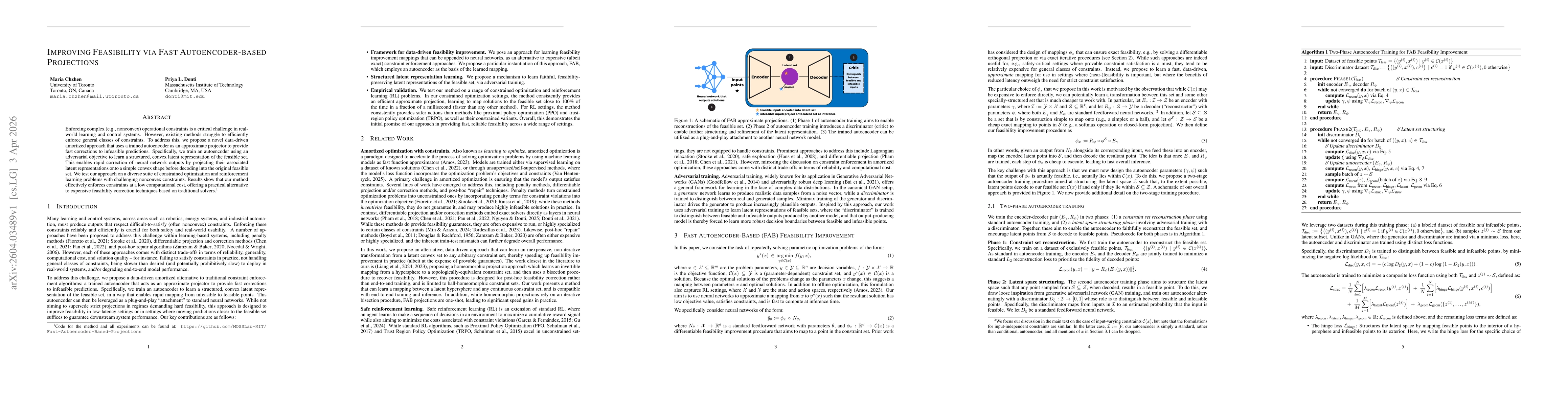 Thumbnail for Improving Feasibility via Fast Autoencoder-Based Projections