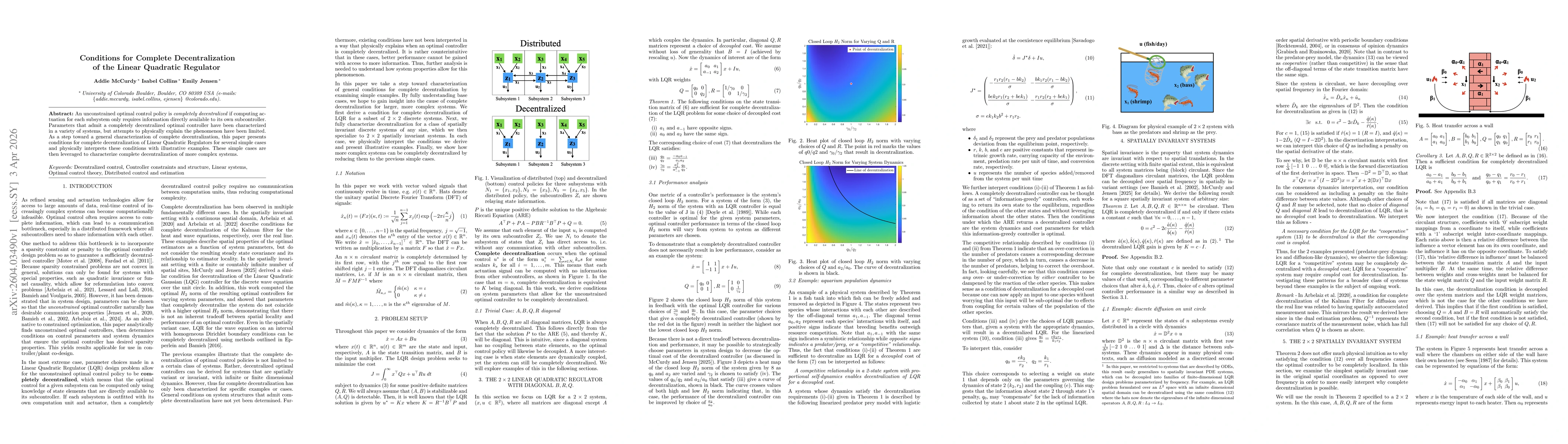 Thumbnail for Conditions for Complete Decentralization of the Linear Quadratic Regulator