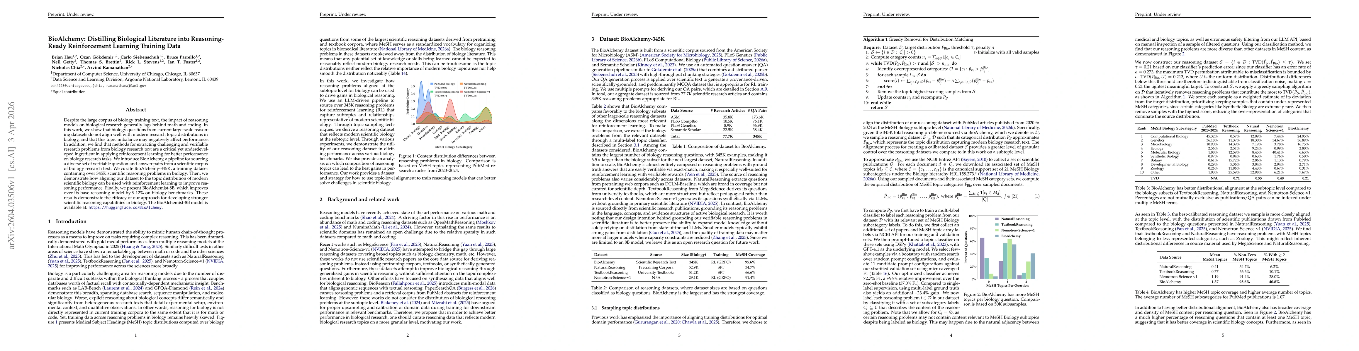 Thumbnail for BioAlchemy: Distilling Biological Literature into Reasoning-Ready Reinforcement Learning Training Data