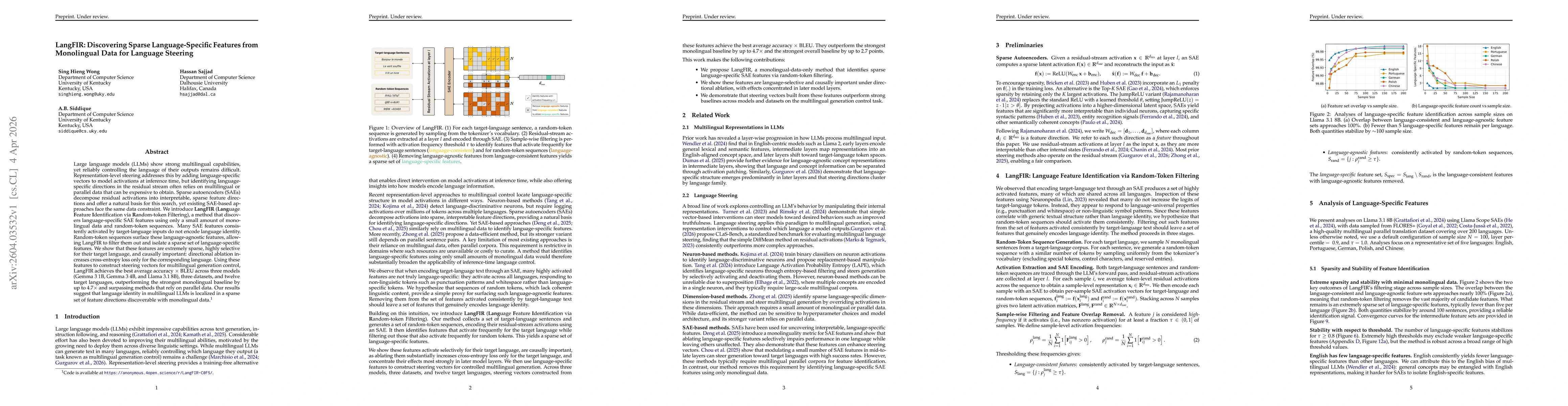 Thumbnail for LangFIR: Discovering Sparse Language-Specific Features from Monolingual Data for Language Steering