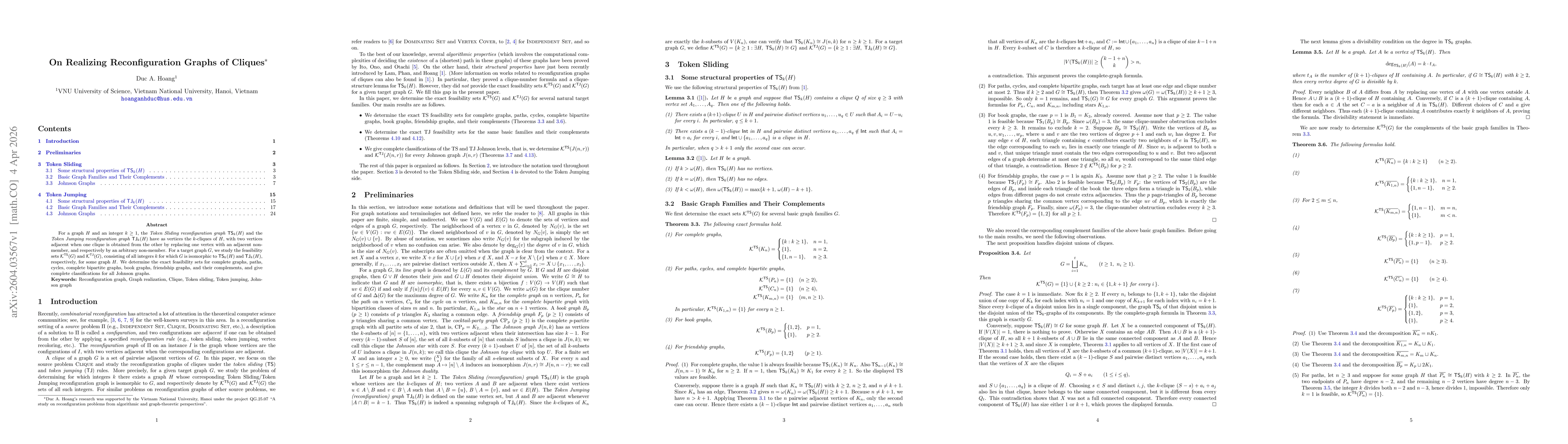 Thumbnail for On Realizing Reconfiguration Graphs of Cliques